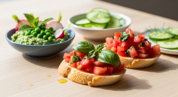 Préparer des apéritifs légers avec les produits de saison du moment